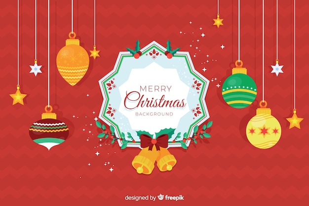 Christmas concept with flat design background