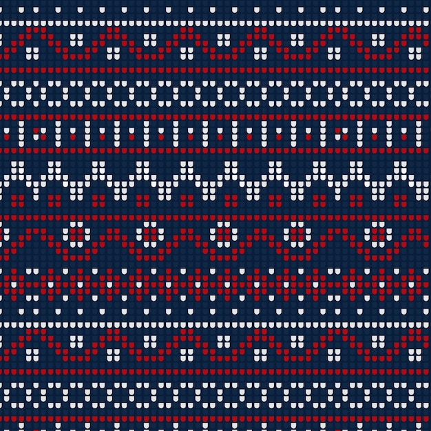 Christmas concept with knitted pattern