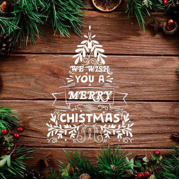 Christmas concept with lettering