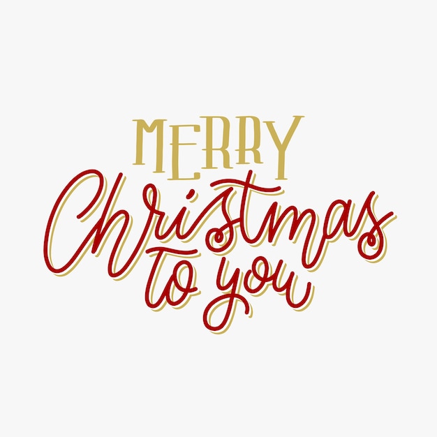 Free vector christmas concept with lettering