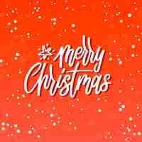 Free vector christmas concept with lettering