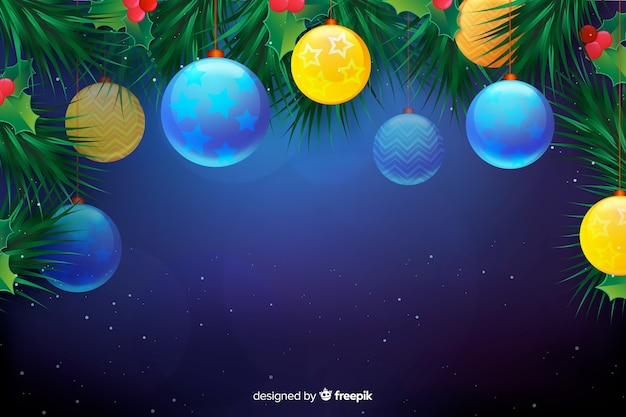 Christmas concept with realistic background