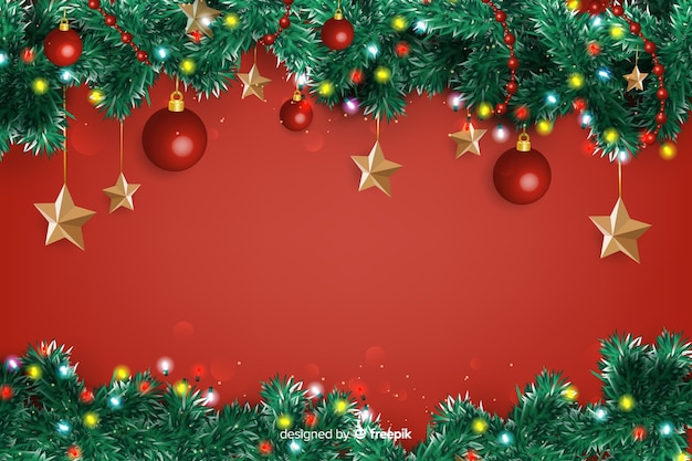 Christmas concept with realistic background