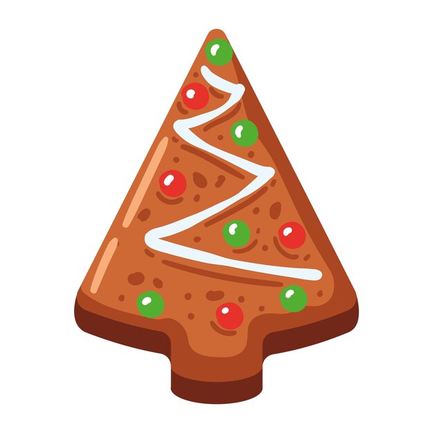 christmas cookie tree illustration isolated