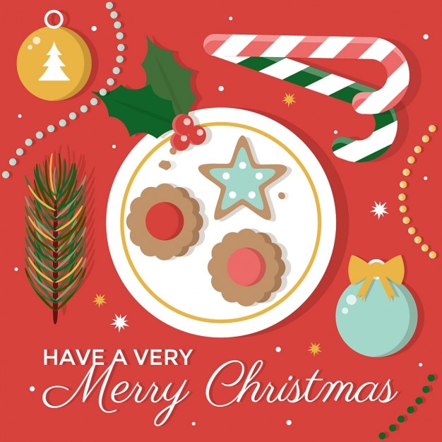 Free vector christmas cookies illustration