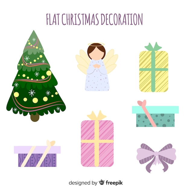 Christmas decoration in flat design