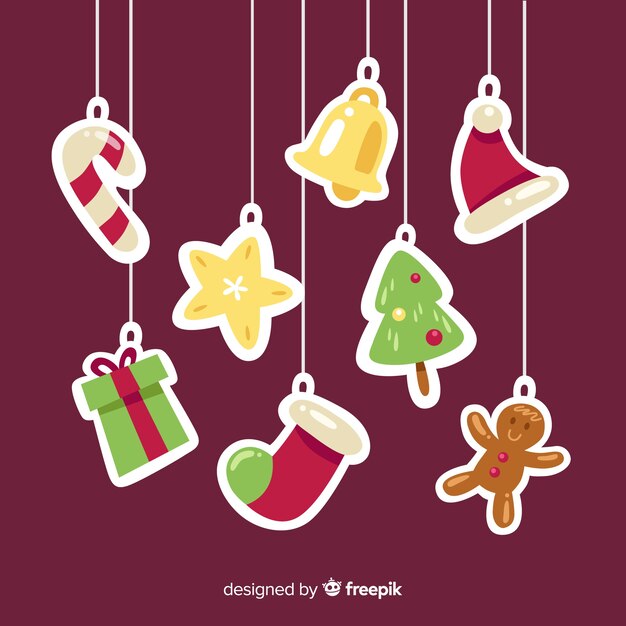 christmas decoration in flat design