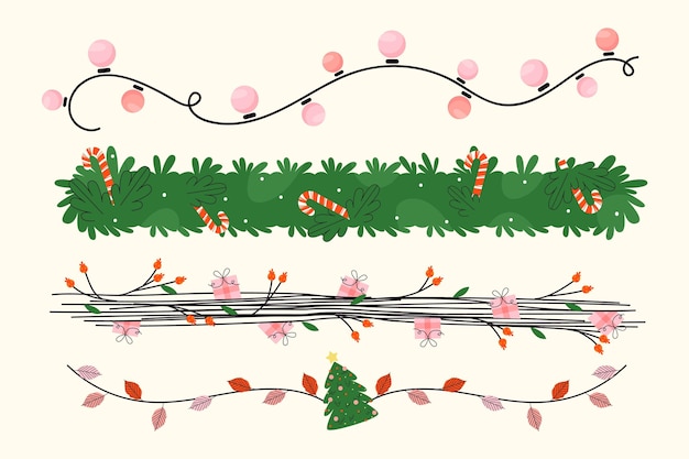 Christmas decoration in flat design