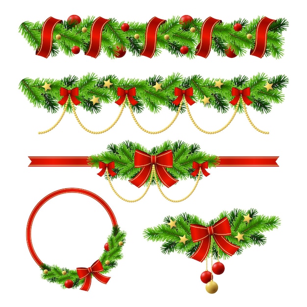 Free vector christmas decoration in flat design