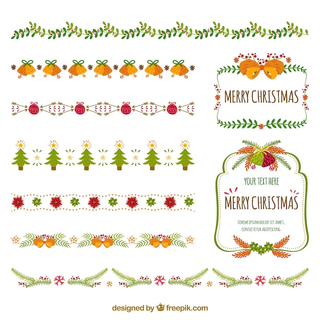 Free vector christmas decoration pack