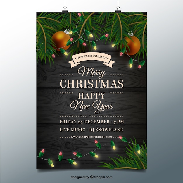 Christmas decoration poster