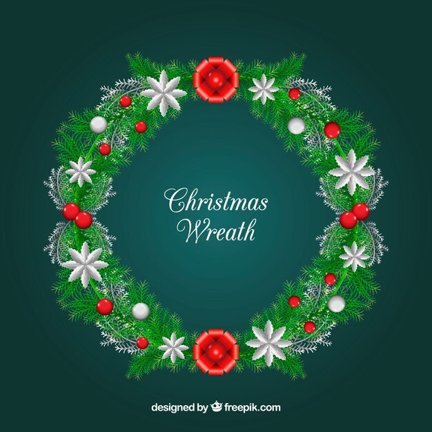 Christmas decorative floral wreath