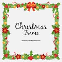 Free vector christmas decorative frame