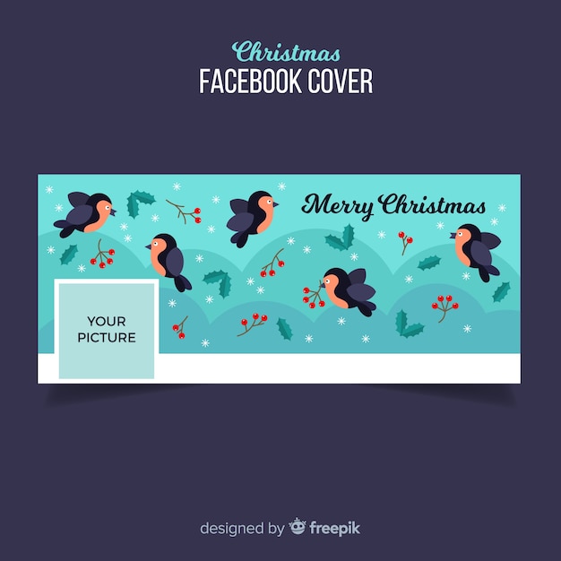 クリスマスデザインのfacebook cover