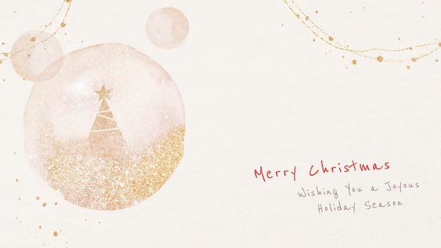 Free vector christmas desktop wallpaper template, editable greetings, festive design vector