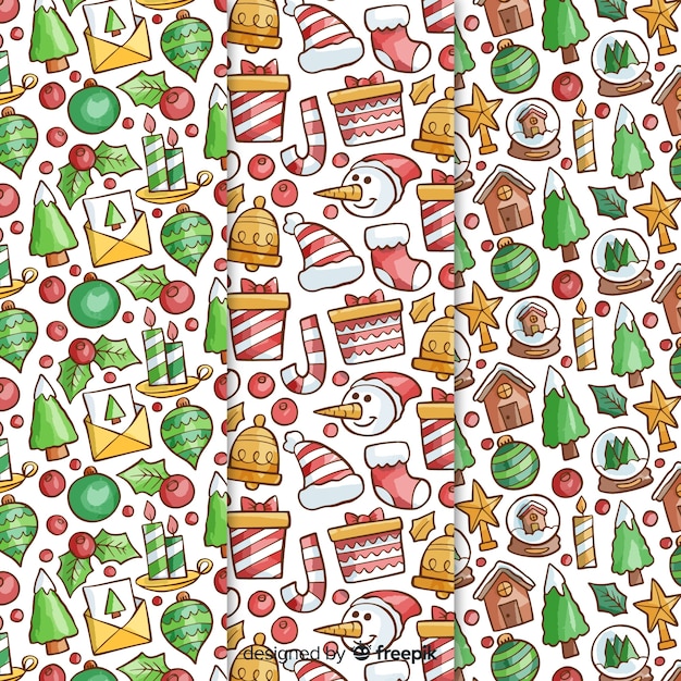 Free vector christmas details pattern