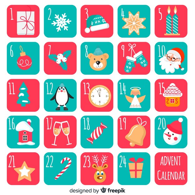 Christmas elements advent calendar