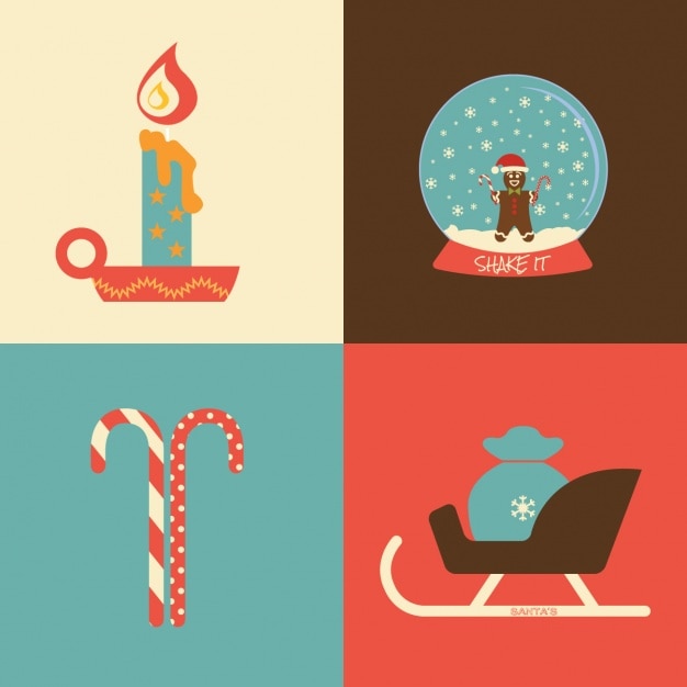 Free vector christmas elements collection