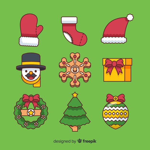 Free vector christmas elements collection