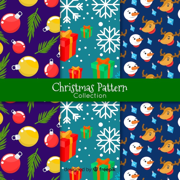 Christmas elements pattern