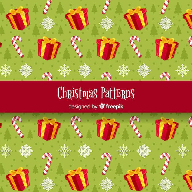 Free vector christmas elements pattern