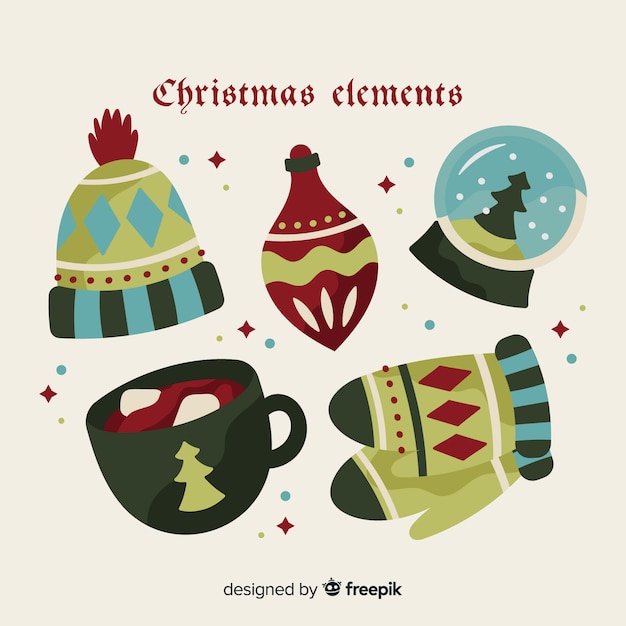 Free vector christmas elements set