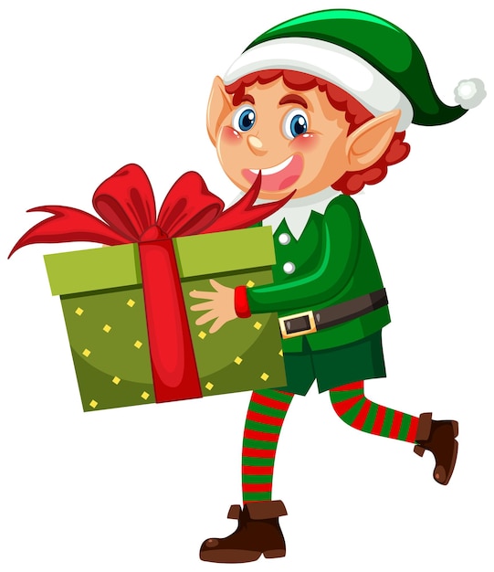 Christmas elf cartoon character