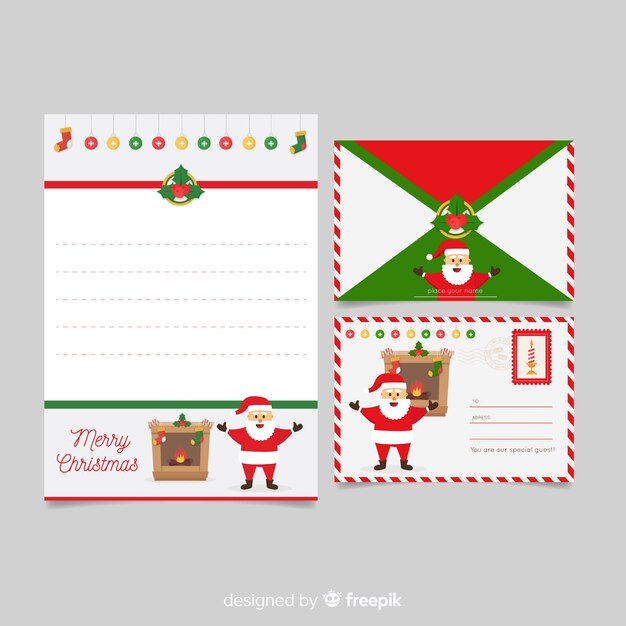 Christmas envelope and letter concept