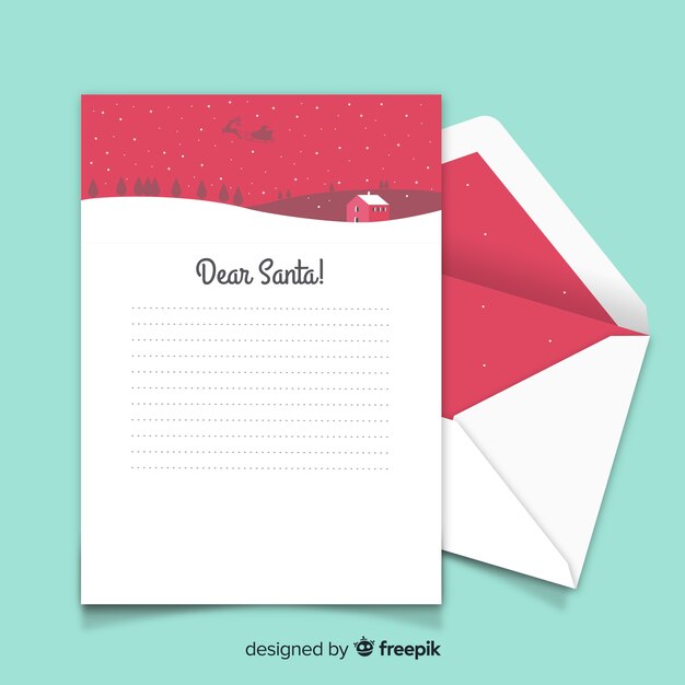 Christmas envelope and letter design