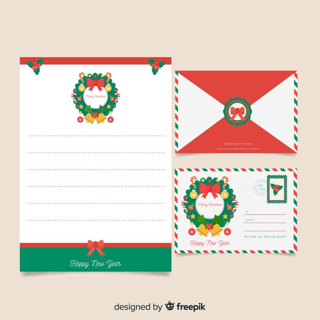 Christmas envelope and letter