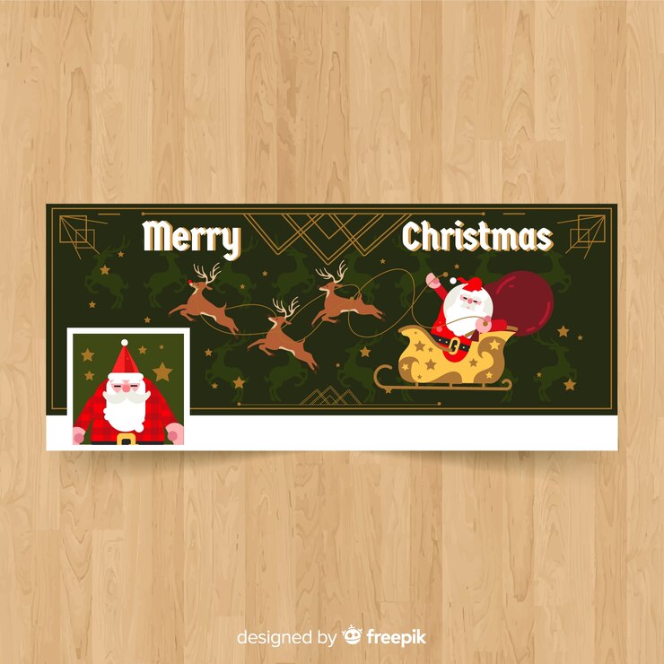 Free Vector christmas facebook cover
