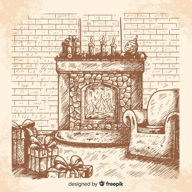 Christmas fireplace