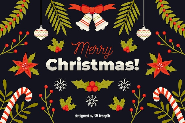 Christmas flat design background