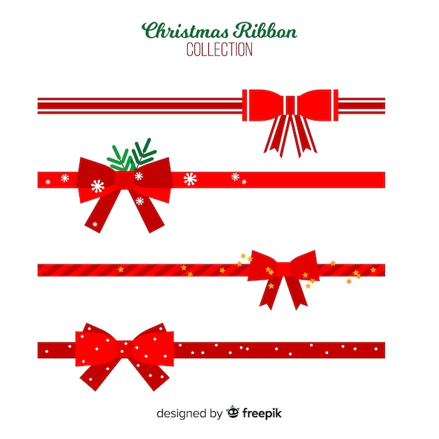 Christmas flat ribbons collection