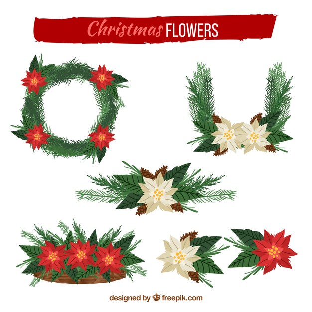 Christmas flower collection