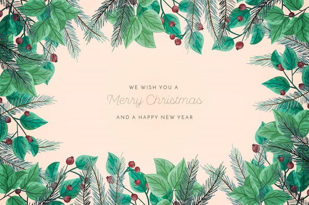 Free vector christmas frame background