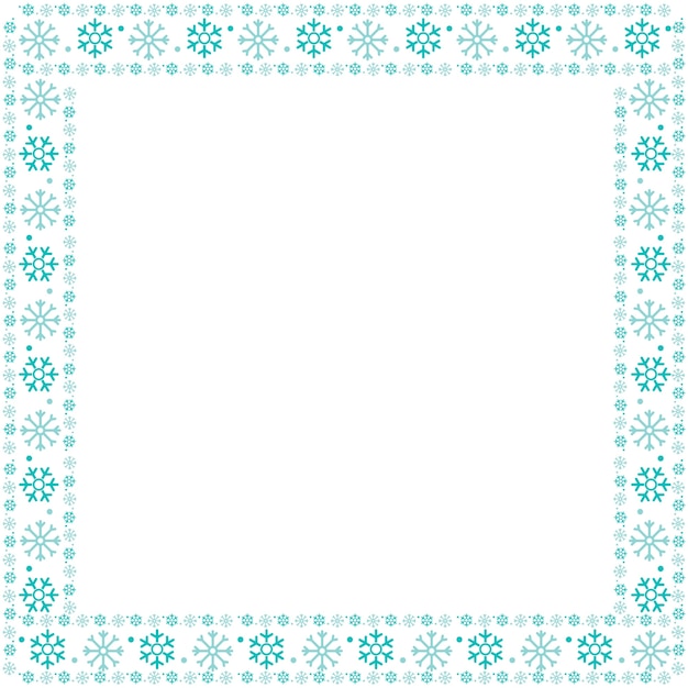 Free vector christmas frame snow flakes