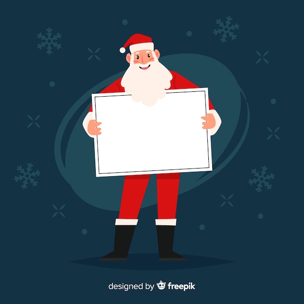 Free vector christmas frame template with santa