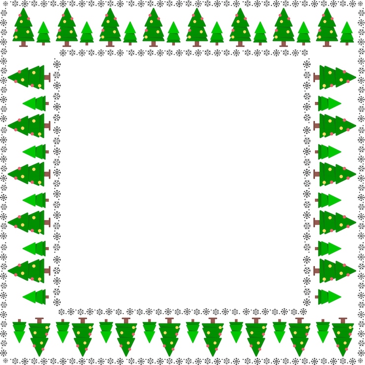 Free Vector christmas frame tree