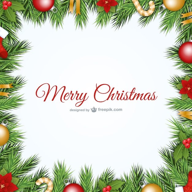 Christmas frame vector