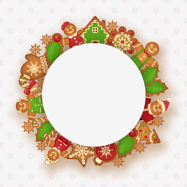 Free vector christmas frame with place for your text. decoration design for xmas and new year.
