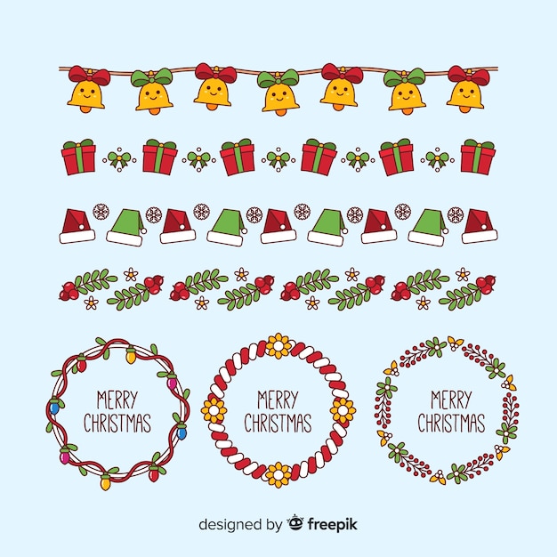 Free vector christmas frames & borders