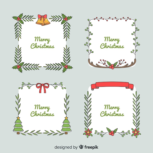 Free vector christmas frames & borders