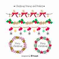 Free vector christmas frames and borders