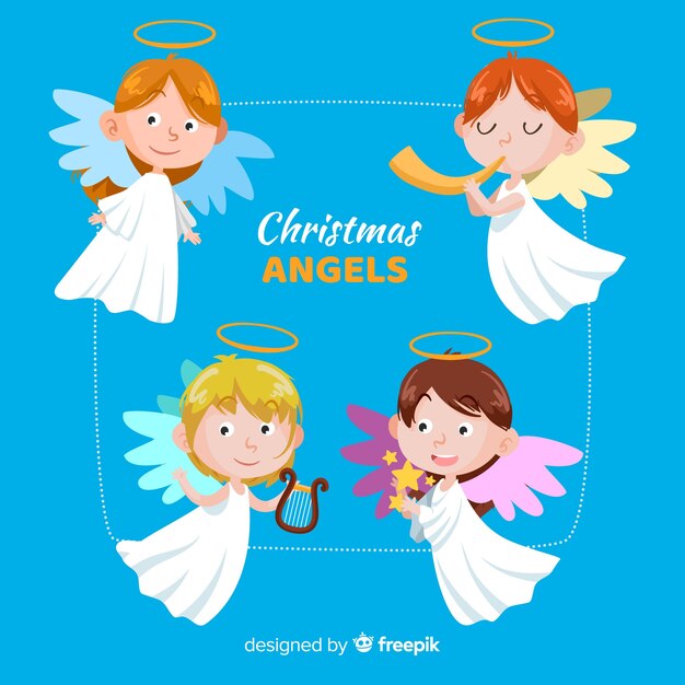 クリスマスの面白い天使のコレクション