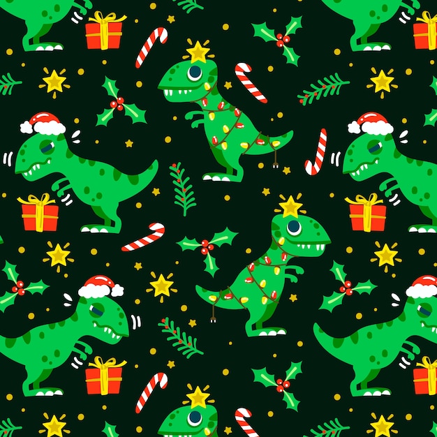 Free vector christmas funny pattern