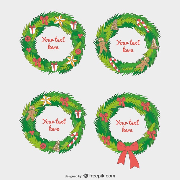 Christmas garland templates