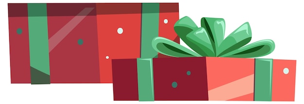 Бесплатное векторное изображение Рождественская подарочная коробка с открытой крышкой