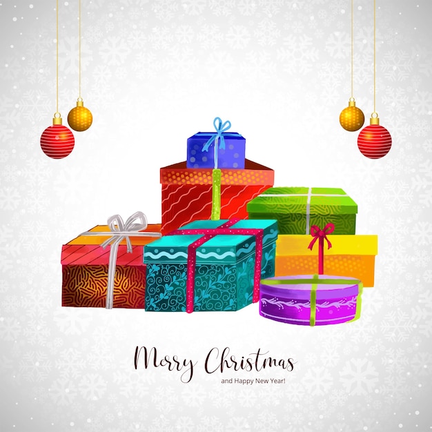 Free vector christmas gift boxes celebration background