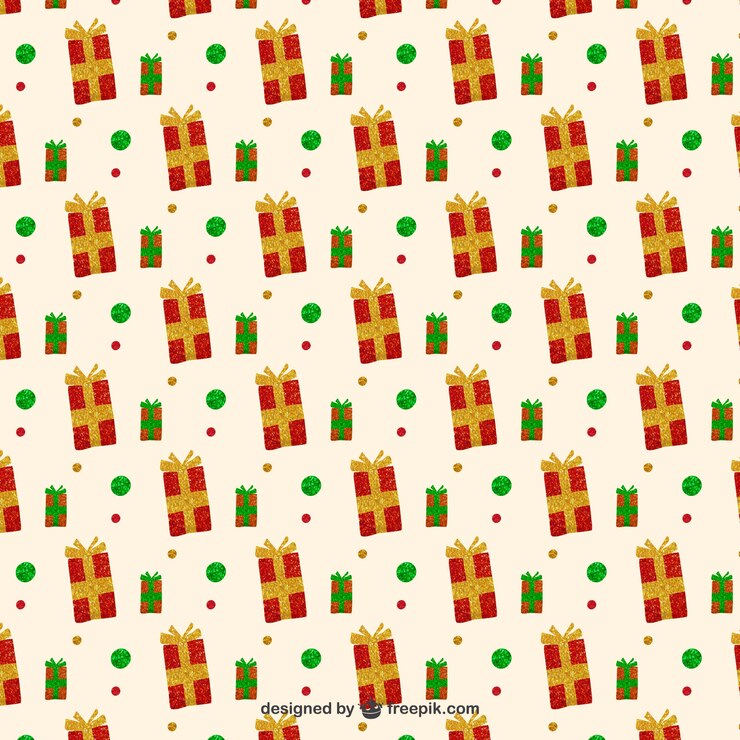 Free Vector christmas gift pattern